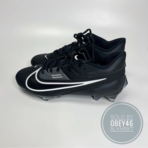 Nike Vapor Edge Elite 360 2 Football Cleats  Black White 12